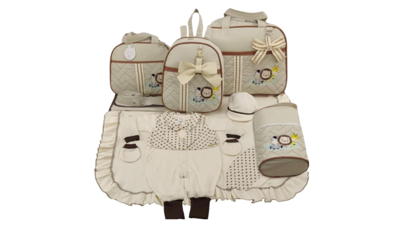 Descubra o Kit Bolsa Maternidade 5 Peças Safari Menino  Praticidade e Estilo