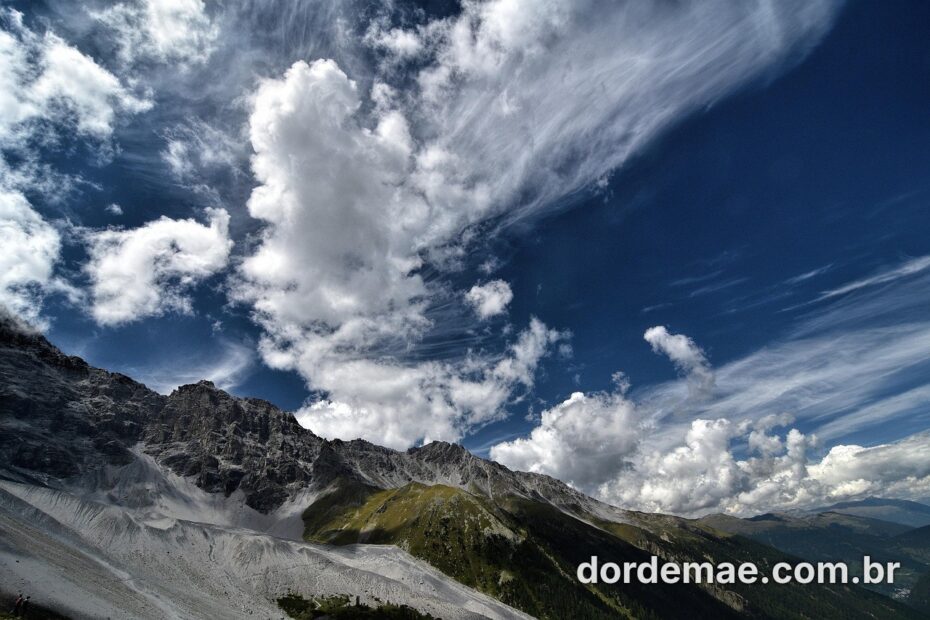 south-tirol, ortler, alps, mountains, clouds, heaven, cloud formations, deep blue, solda, rockclimbing, gebrüder, nature, high